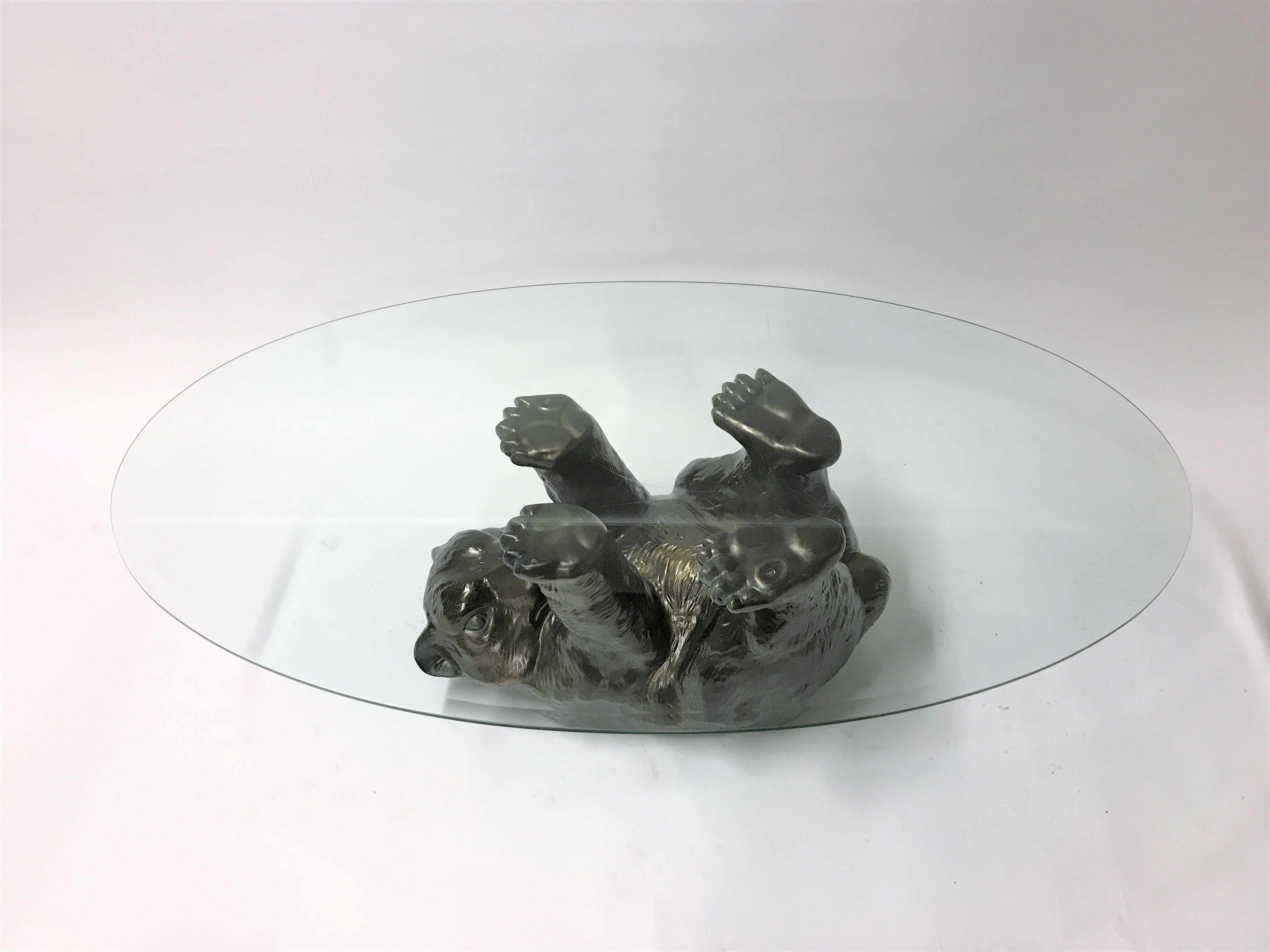 Black bear coffee table, 1970