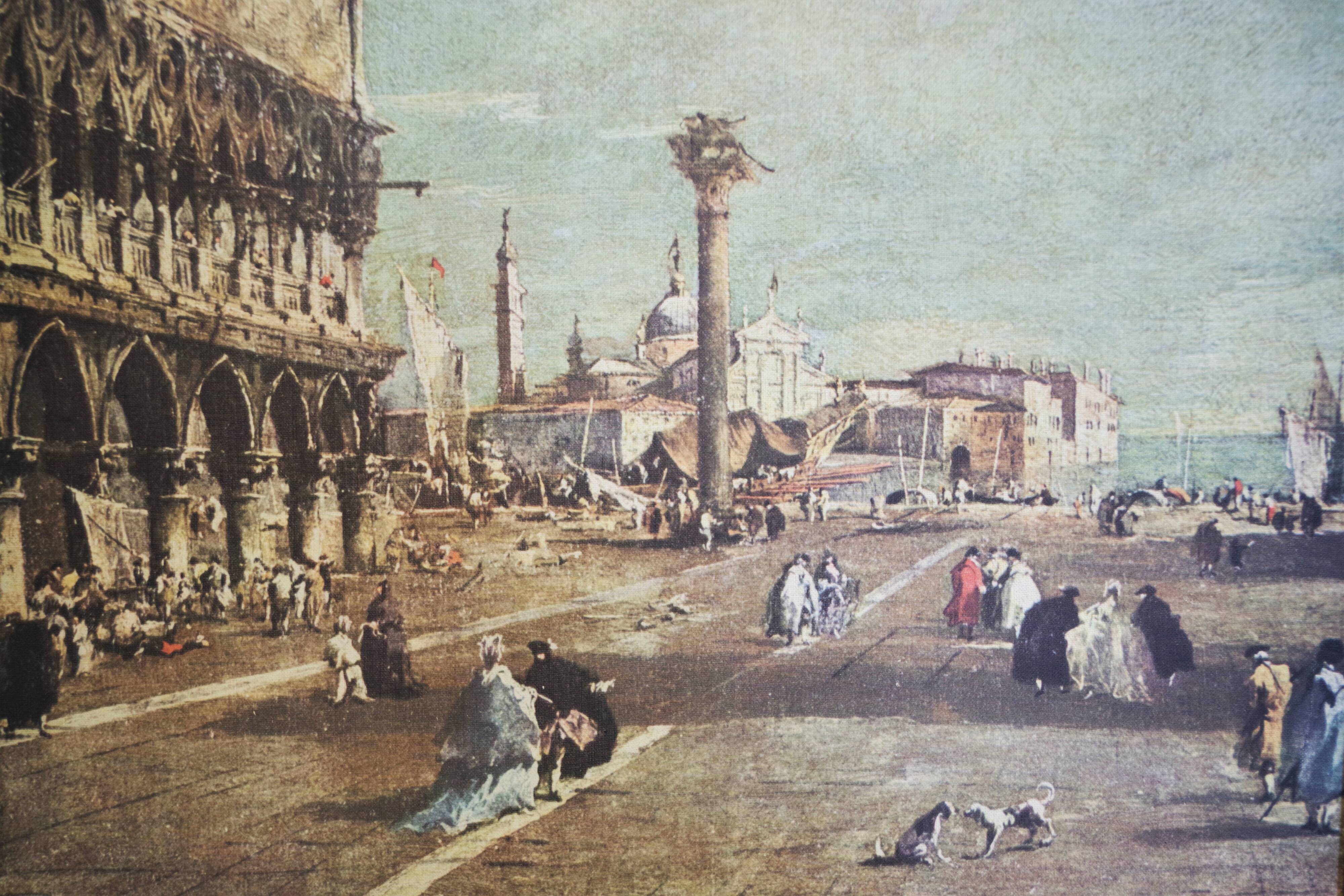 Paysage représentant Venise, années 1960, ensemble de 2