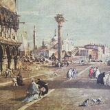 Landscape representing venice, 1960s, set of 2