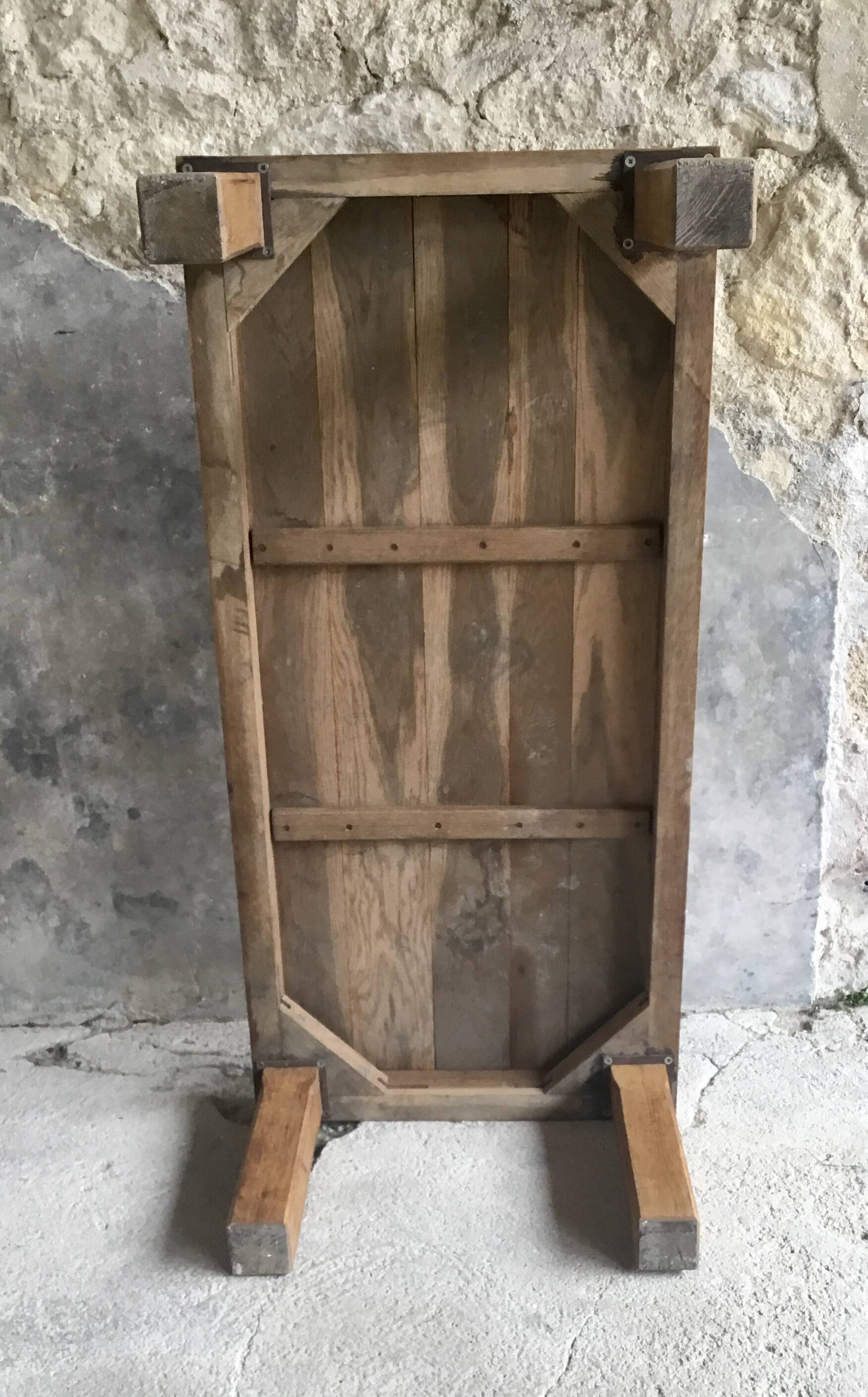 Brutalist rectangular coffee table - vintage 1960s