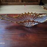 Vintage fruit bowl in crystal and gold from Royal Crystalery of Bayel.