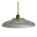 Vintage moulded glass pendant light - tableware collection -