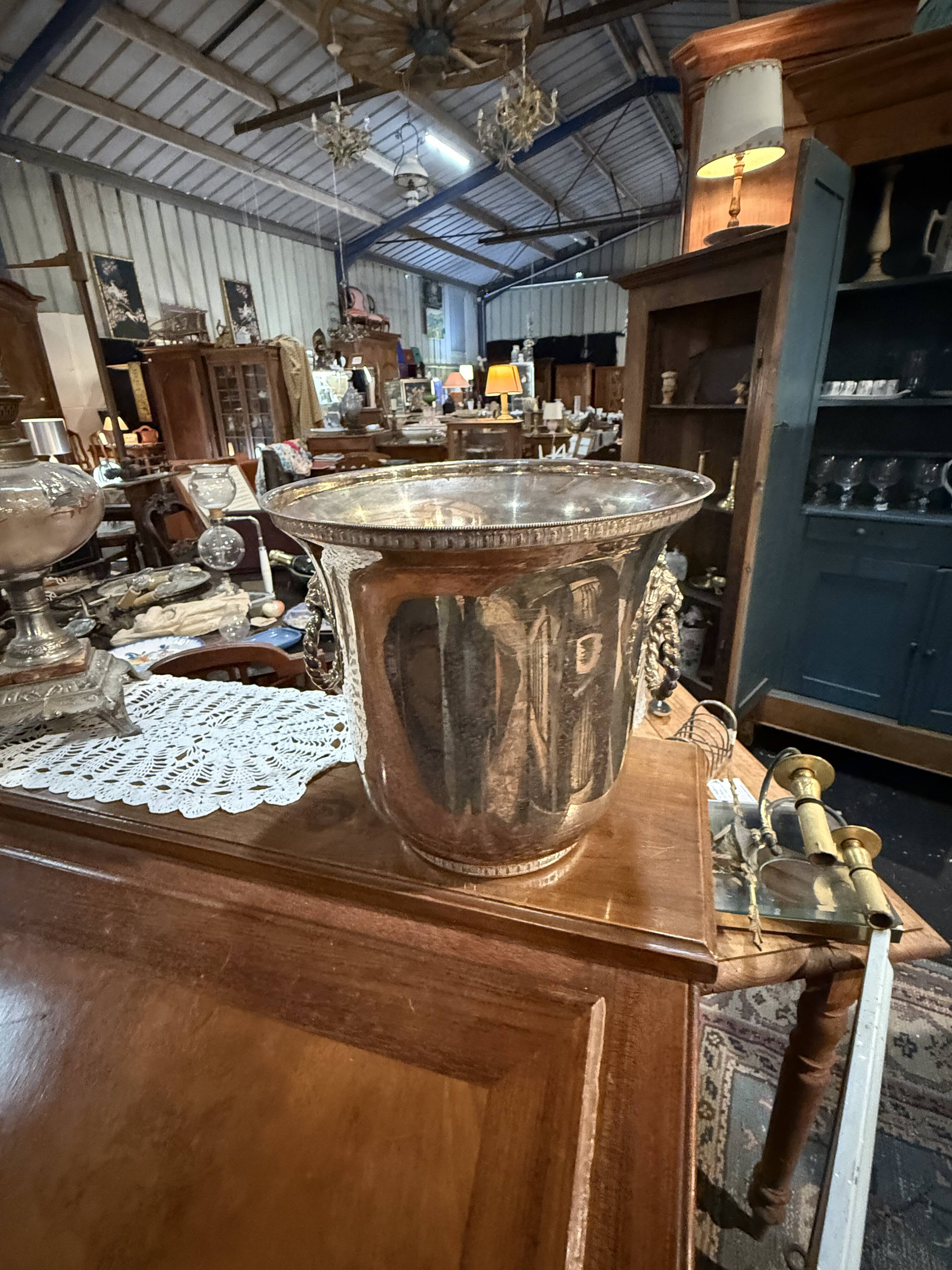 Silver-plated champagne bucket