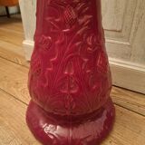 Art Nouveau earthenware flowerpot on column