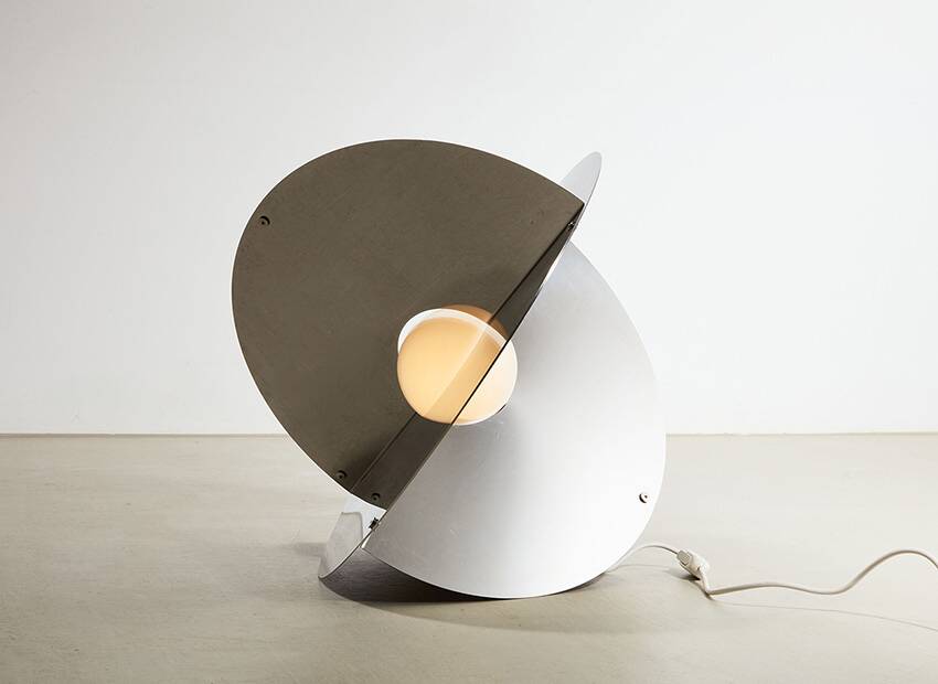 Rare Luna Lamp by Rinaldo Cutini for New Lamp Italy ca. 1970