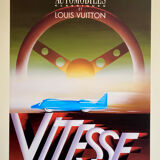 Razzia Large Format Poster - Concours automobiles et Louis Vuitton - Signed by the artist - On linen