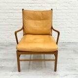 Set of 2 vintage Ole Wanscher chairs | Colonial chair | Leather