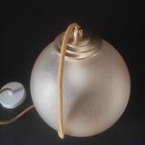 Suspension globe verre soufflé doré
