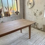 Table de ferme en pin et chêne