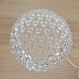Vintage diamond-cut glass touch lamp