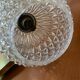 Vintage brass double wall lamp and diamond glass globe