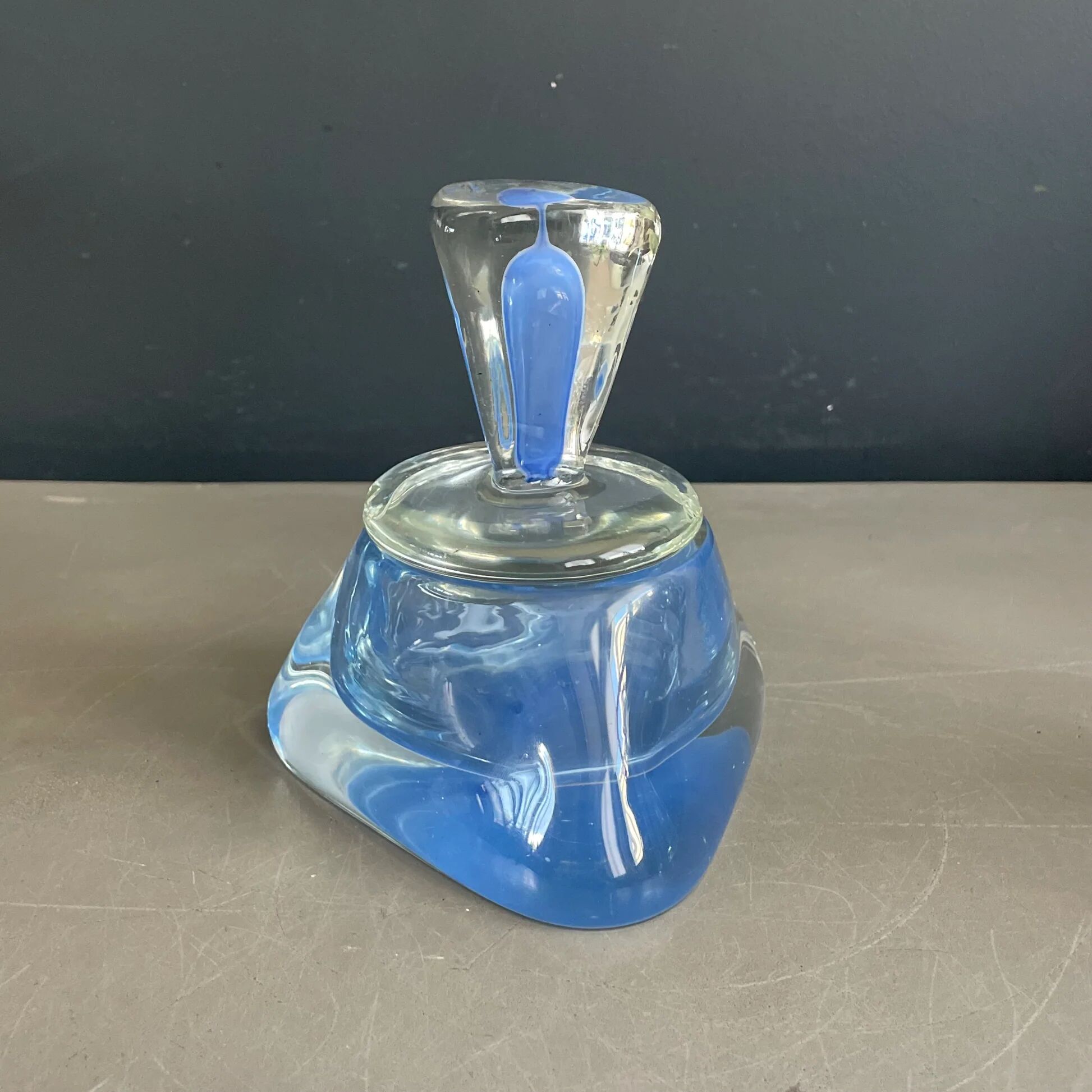 Two-coloured blown glass set