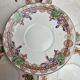 Set of 6 antique dessert plates Longwy – Violets model – Polychrome Art Nouveau decoration