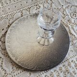 Silver-plated metal trivet English
