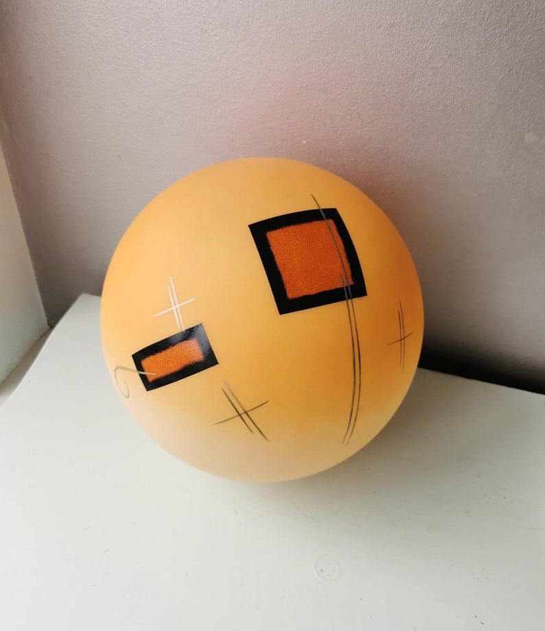 Glass globe lamp from the 1980s