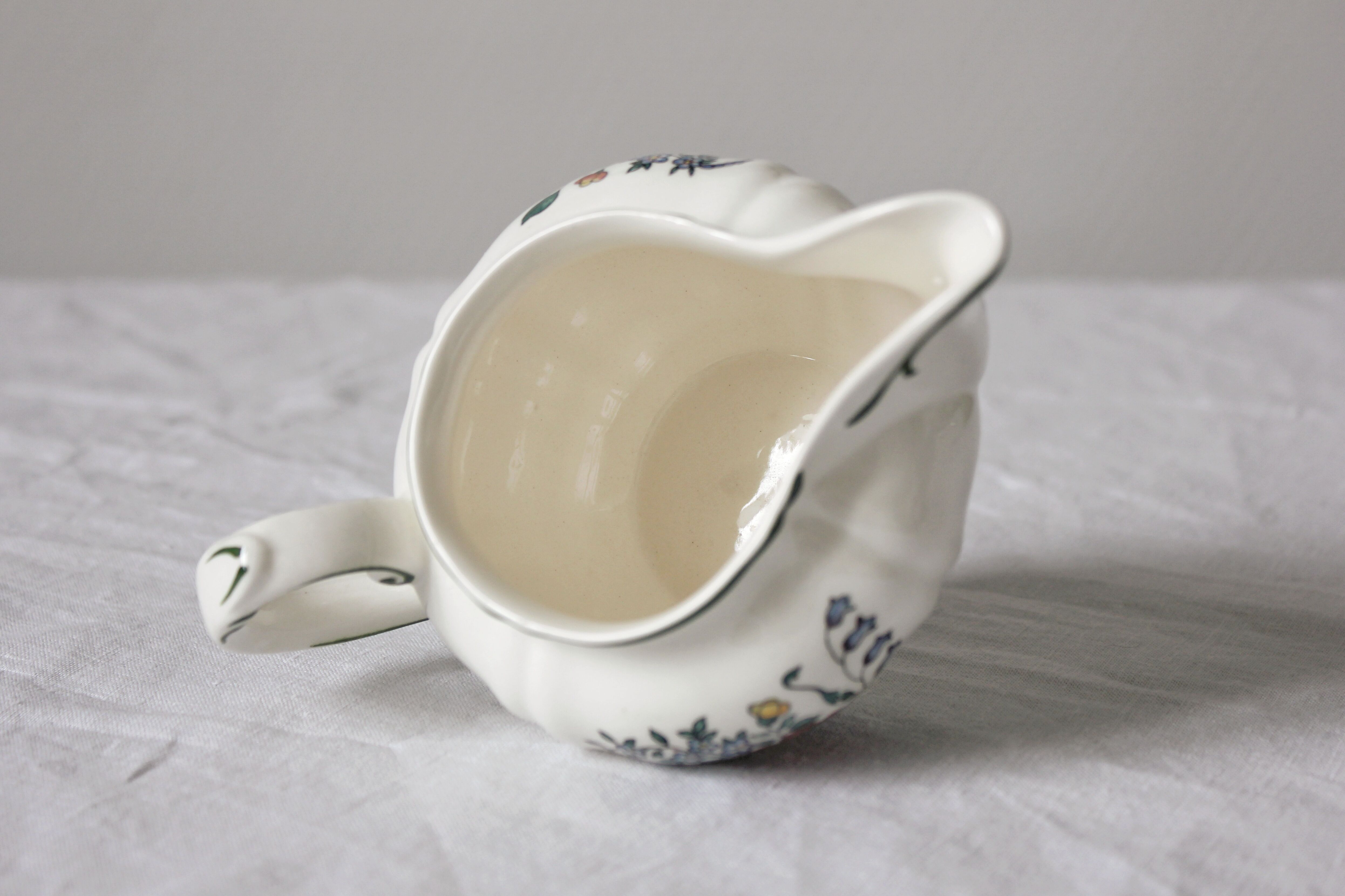 Vintage earthenware milk jug "Alt Strassburg" or "Vieux Strasbourg" by Villeroy & Boch