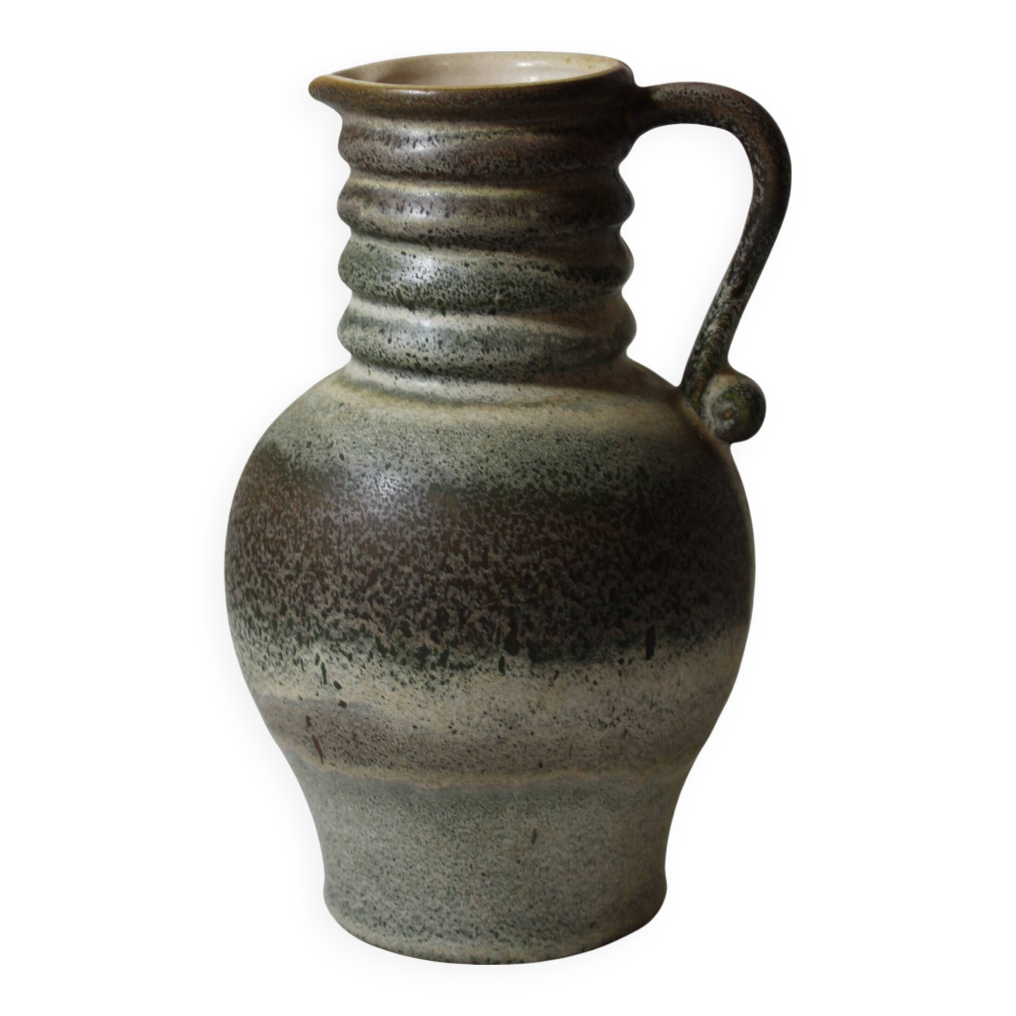 Vase carafe west germany bleu vert vintage