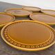 Set of 6 vintage 70s Melitta Ceracron dessert plates.