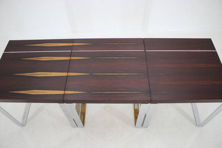 Trois tables à manger/bureau en bois de rose luxueuses par Ladislav Vrátník, années 1970.