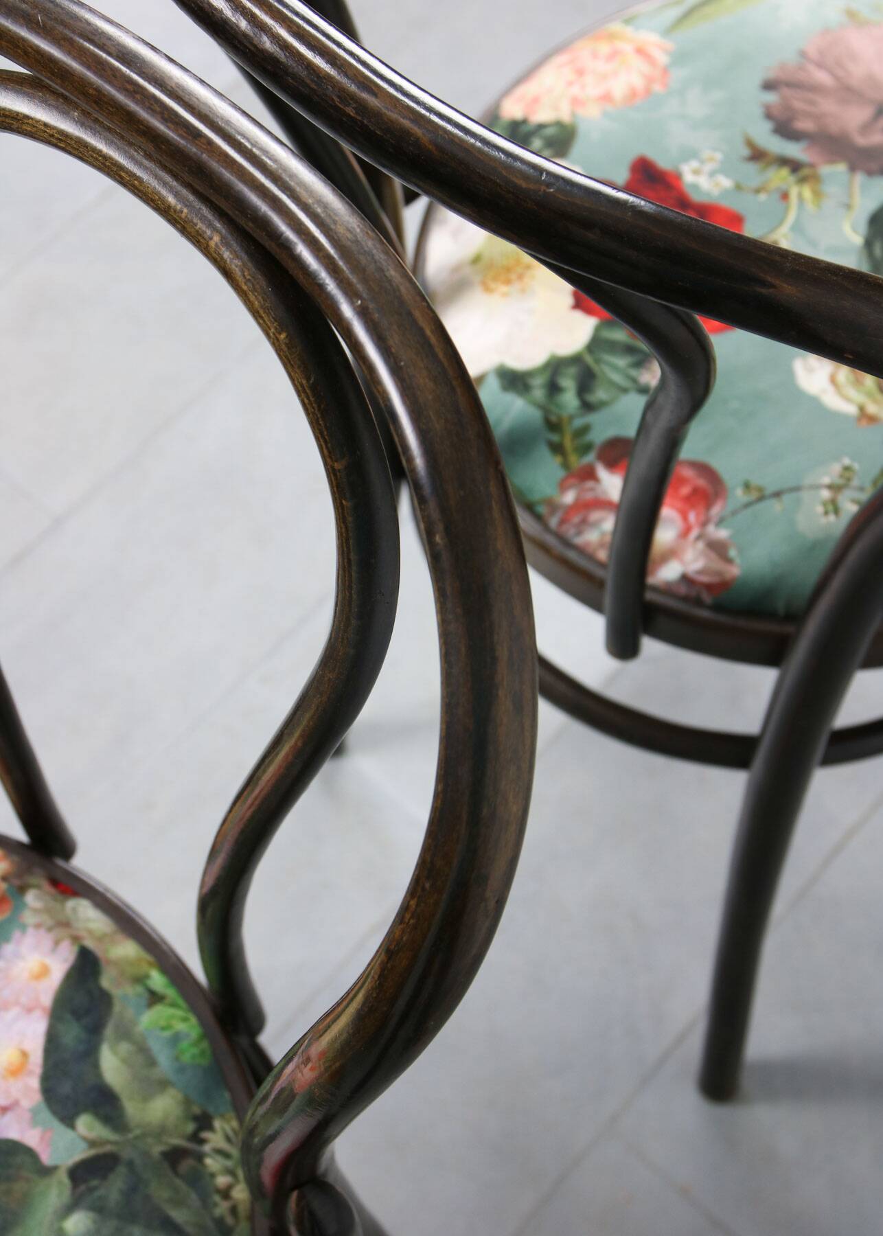 Vintage Velvet No. 18 Dining Chairs by Michael Thonet, Set of 4