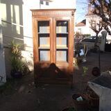 Solid walnut bookcase late 19th early 20th