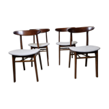 Scandinavian dining chairs, set of 4, 1970's