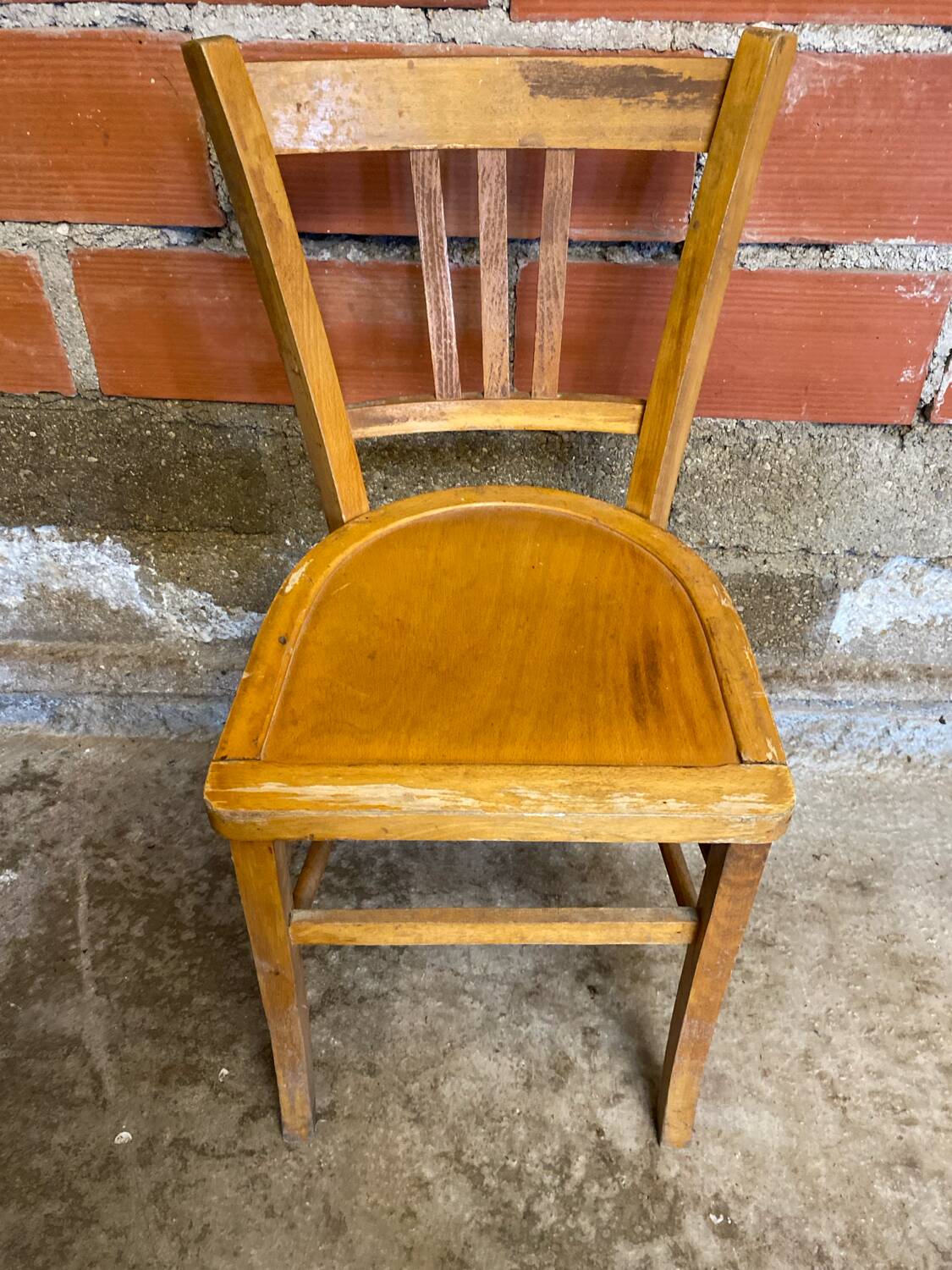Vintage BAUMANN N°182 Bistro Chair Raw Wood Style #D290