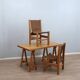 Bureau en hêtre massif avec chaises en cuir, Italie 1970