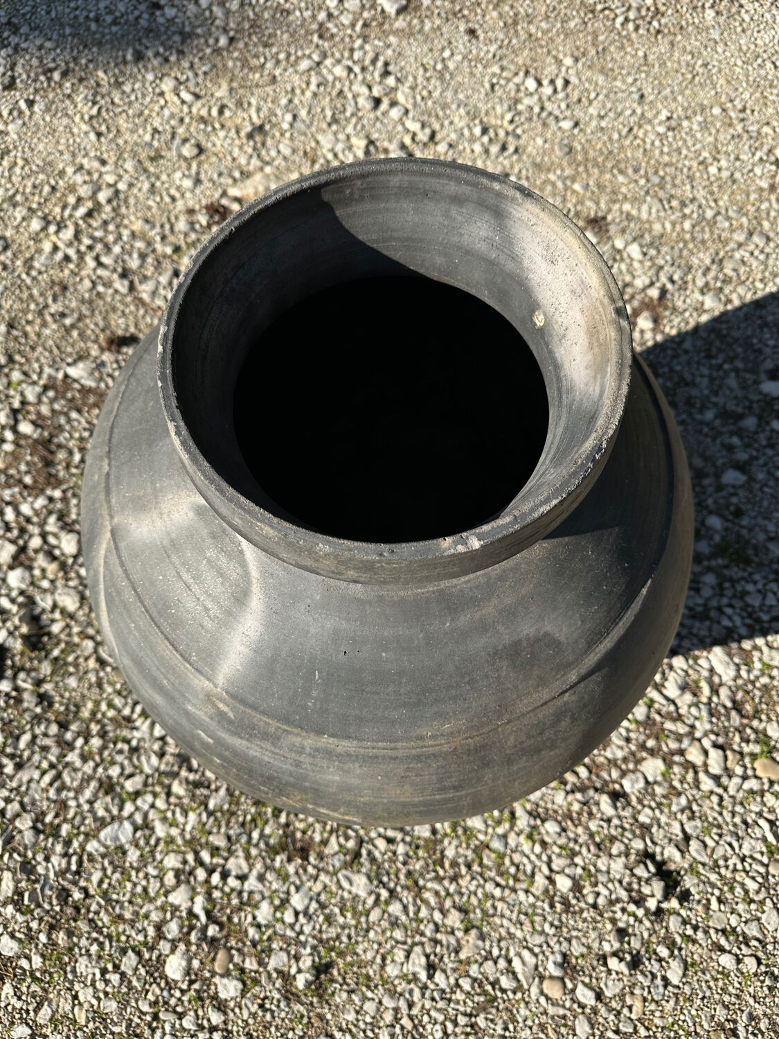 Ancient terracotta pottery jar from the 19th century