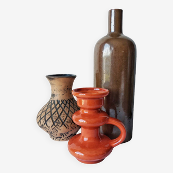 Trio ceramic vases