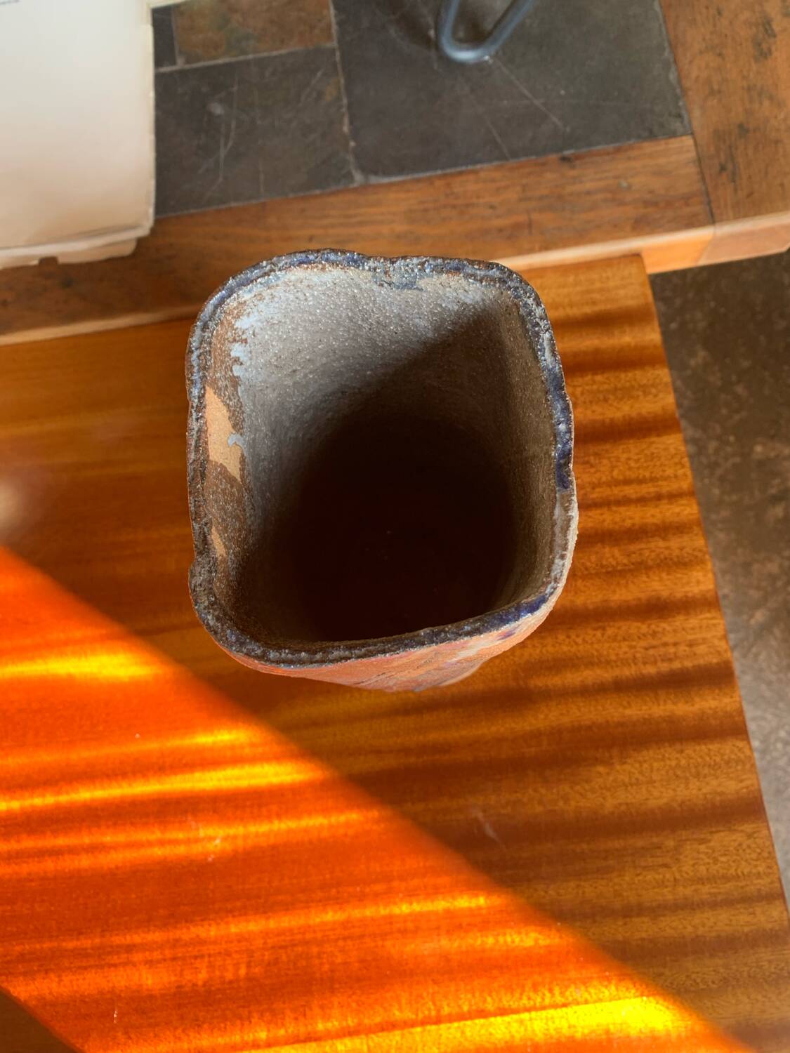 Sculptural stoneware vase — French studio pottery, 1960s/70s