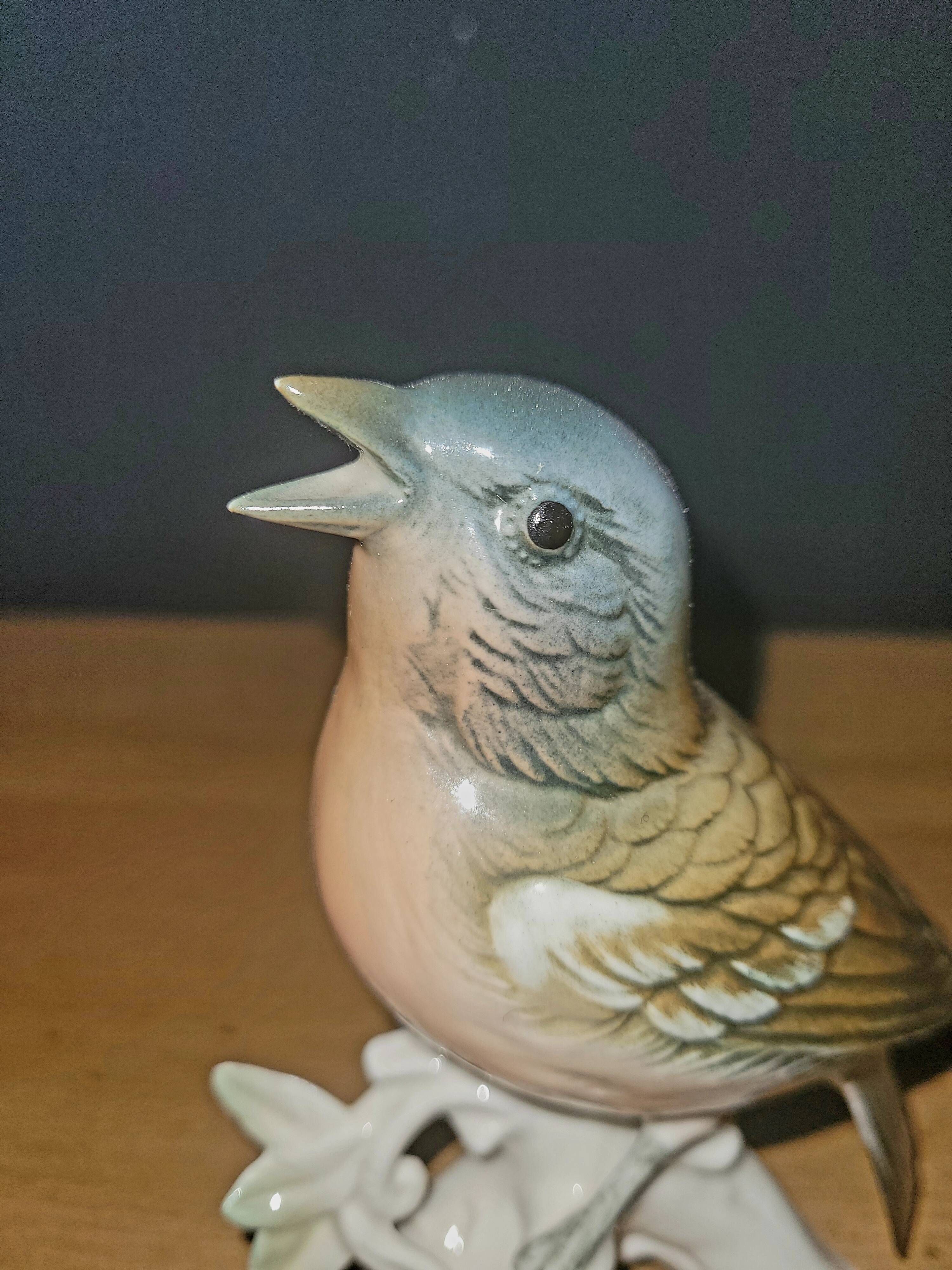 German Saxon Porcelain - Karl Ens - Singing Nightingale