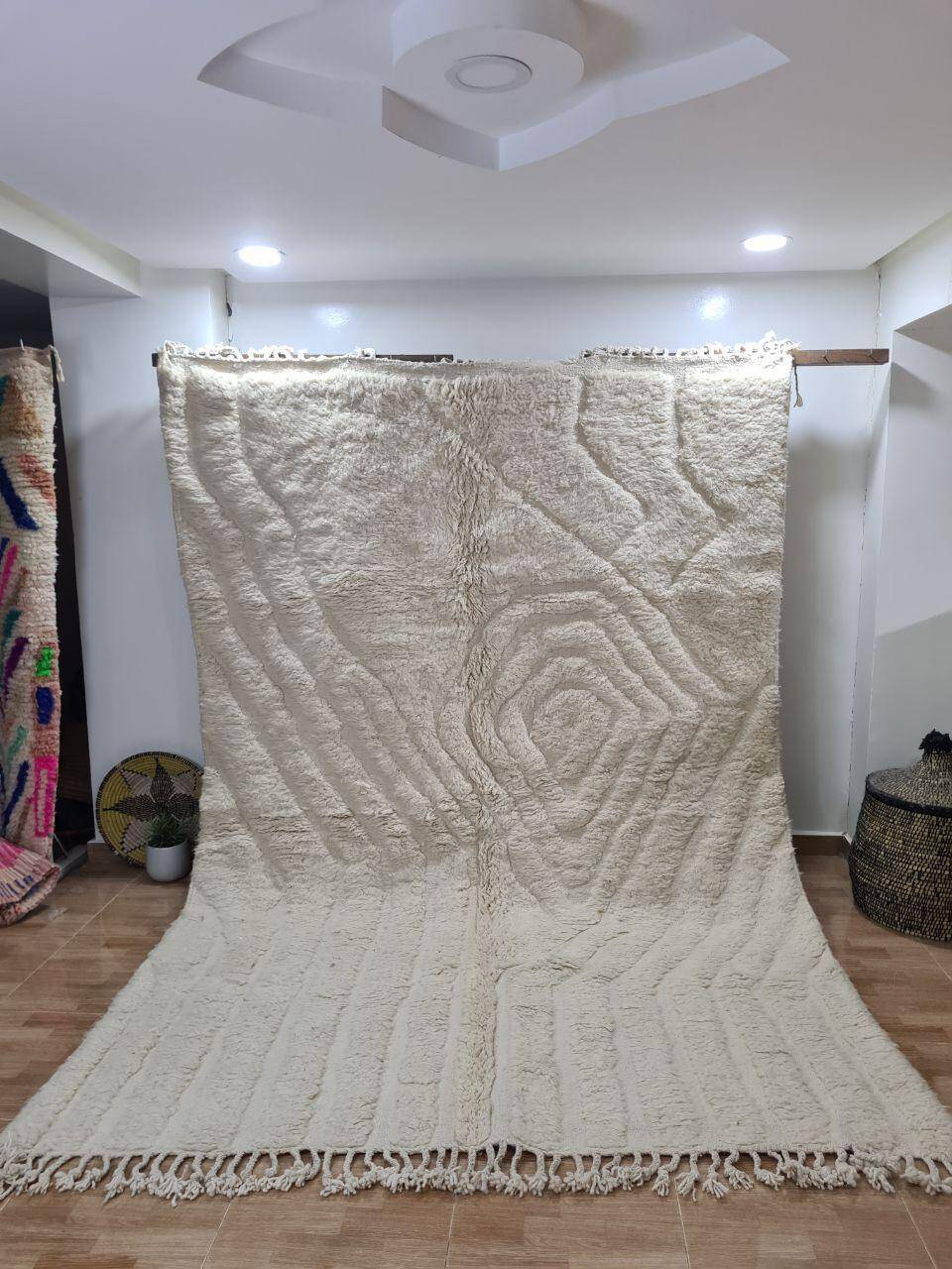Handmade wool Berber rug 300 x 200 cm