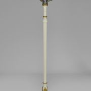 Art Deco floor lamp in white and gilded painted wood, 1925