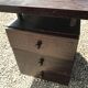 Flat desk with laminated wooden boxes, vintage from the 80s. State of use