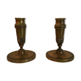 Pair of bronze candlesticks restoration style