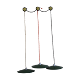 Suspension gamelle vert kaki tôle émaillée industrielle années 50