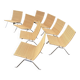 8 fauteuils Pk22 de Poul Kjaerholm , signé Fritz Hansen