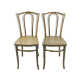 Ensemble de 2 chaises en bois courbé vers 1920