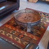 Kilim cotton and burlap carpet - 120x190cm
