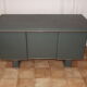 Desk strafor industrial metal covered skai green vintage 1950