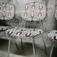 Series of four vintage italian chairs in chrome steel