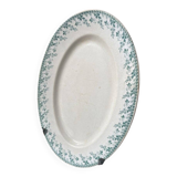 Plat ovale Gien en terre de fer verte modèle Montigny