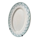 Oval plate Gien in green ironstone model Montigny
