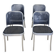 Set of 4 Silver chairs by Magistretti for Padova 1980 Italy
