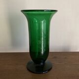 XXL mid-century Medici vase in Empoli glass Italian work 1960