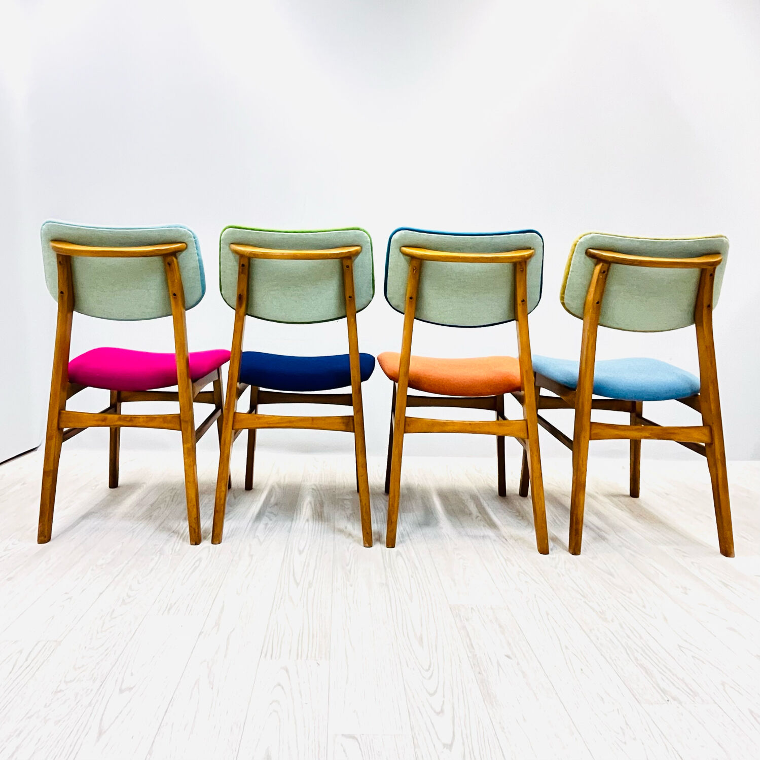 Four middle century chairs
