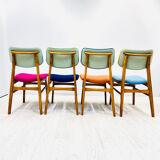 Four middle century chairs
