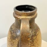 XXL Floor vase ceramic beige brown Scheurich 417-42 Fat Lava West Germany vintage 1950s 1960s