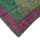 Hand-knotted carved anatolian 1970s 205 cm x 303 cm fuchsia carpet